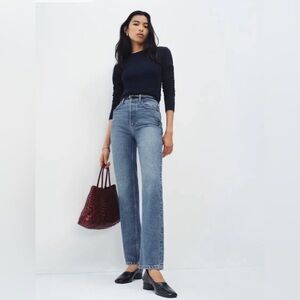 Reformation Cynthia High Rise Straight Jeans Short Length